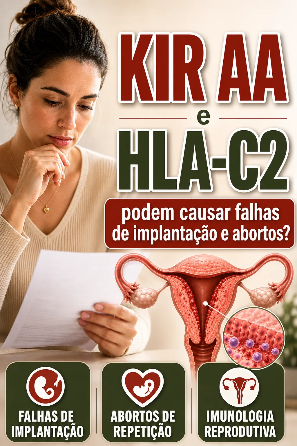 KIR AA e HLA-C2 podem causar falhas de implantação e abortos?