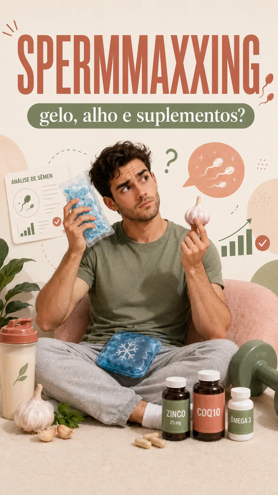 Spermmaxxing: gelo nos testículos, alho e suplementos melhoram mesmo a fertilidade masculina?