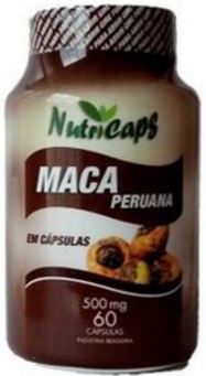Cápsulas de Maca Peruana em pó, raiz tradicional dos Andes muito usada por casais tentantes