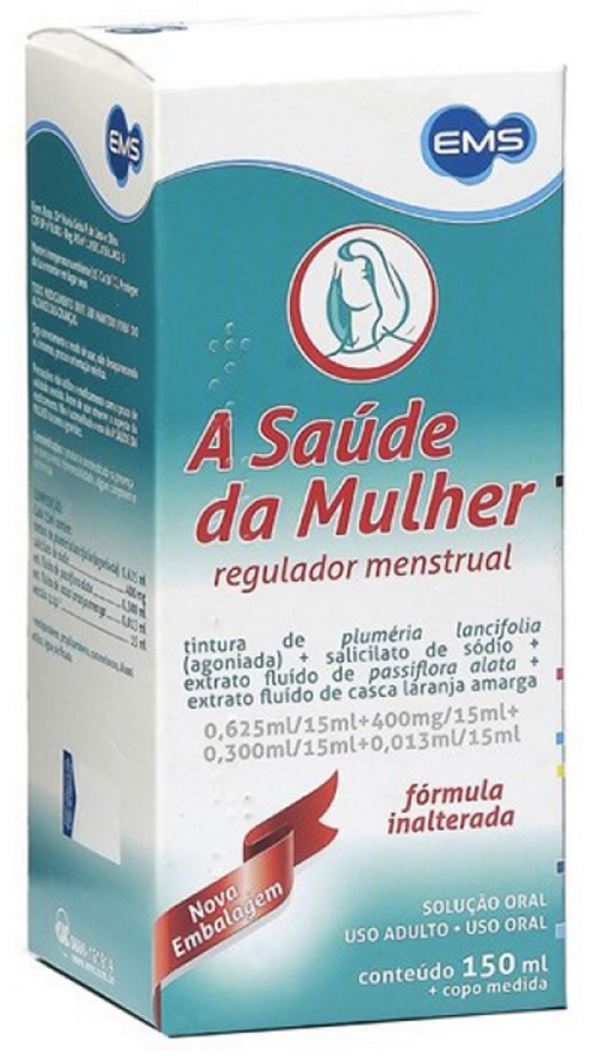 Frasco de Saúde da Mulher (Elixir de Agoniada), fitoterápico para regular o ciclo menstrual
