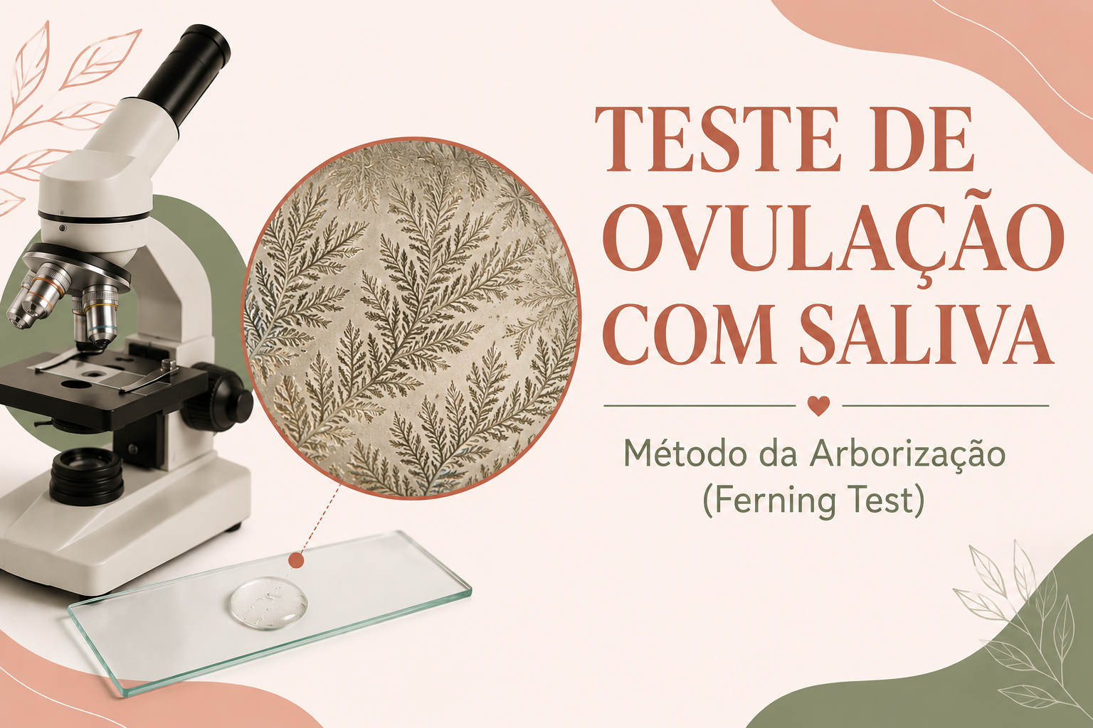 Teste de ovulação de microscópio com saliva: método da arborização (ferning test) e o padrão de samambaia