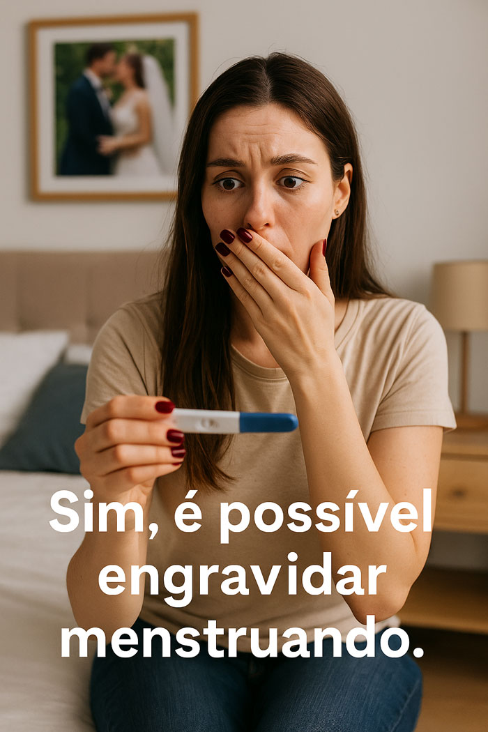 Mulher preocupada segurando teste de gravidez